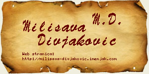 Milisava Divjaković vizit kartica